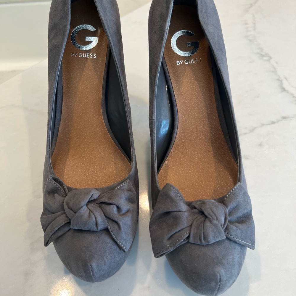 Guess Brand grey suede heels.  Size 11.
